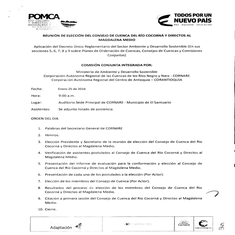 Acta elección del consejo de cuenca del Río Cocorná y Directos al Magdalena Medio