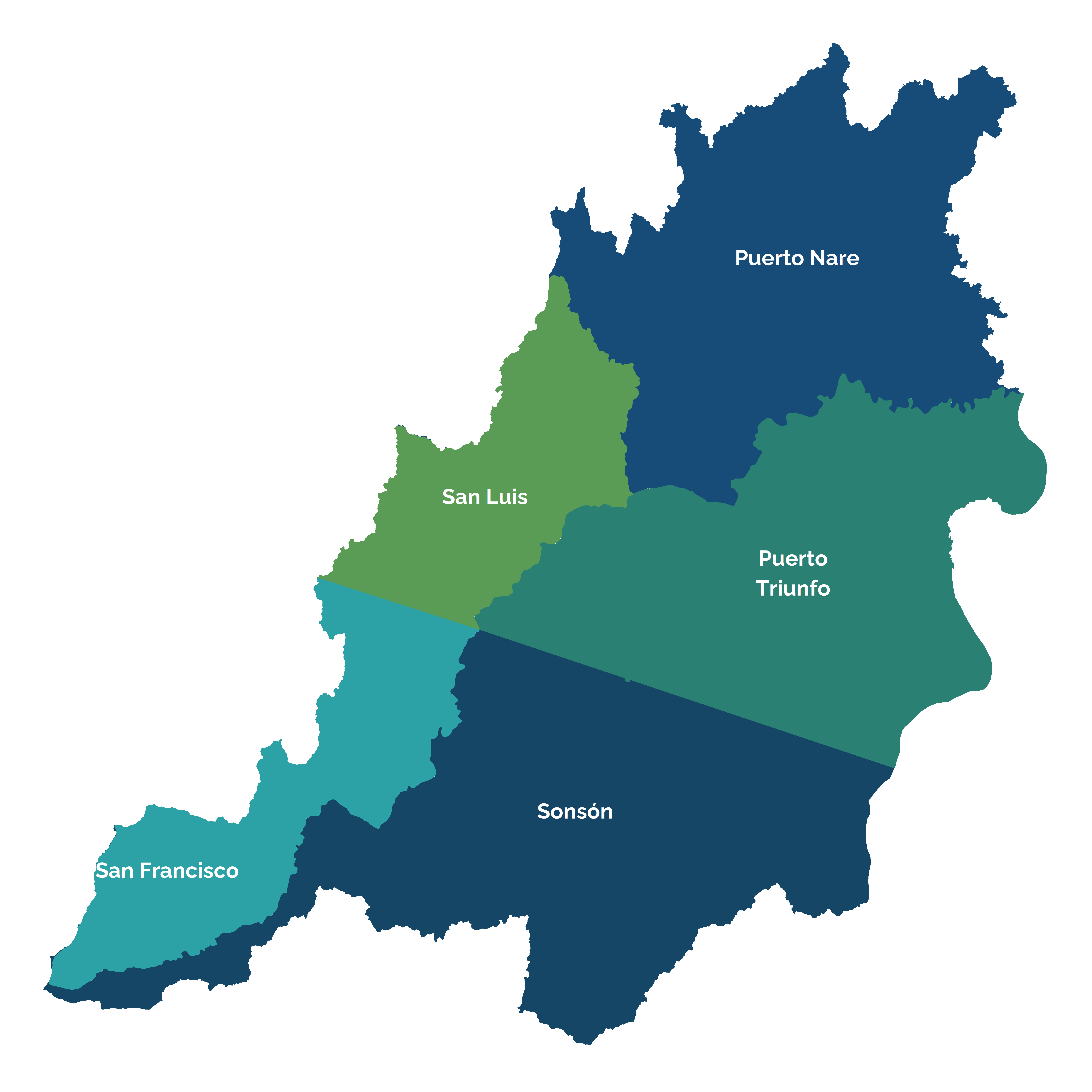 Mapa Municipios POMCA Río Cocorná