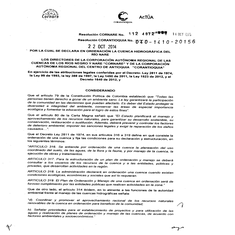 Declaratoria en Ordenación