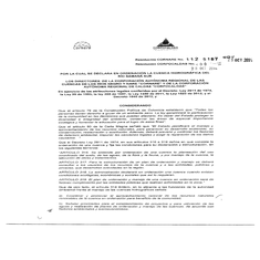 Declaratoria en Ordenación