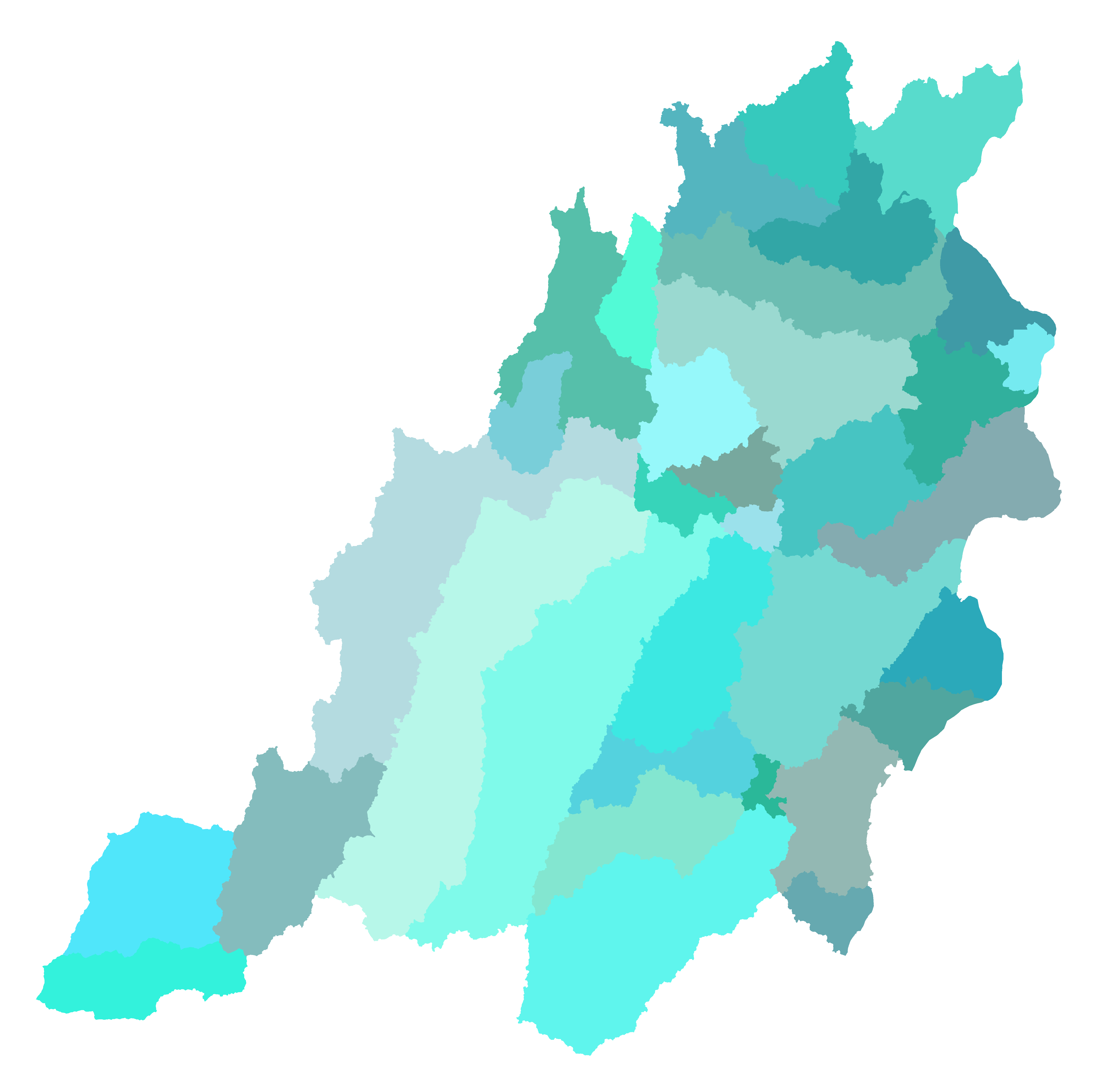 Mapa Subcuencas Río Cocorná Sur y Directos al Magdalena